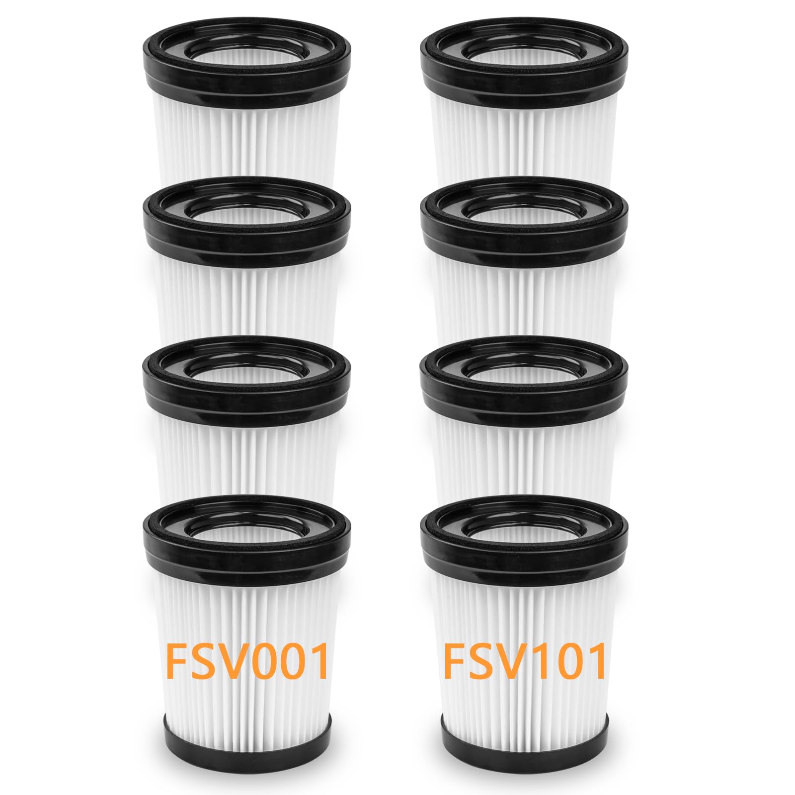 Lot De 8 Filtres HEPA BAMBOOST Pour Aspirateur Girnoor G160 G165 - Compatible FSV001 FSV101 Afoddon A300 Fabuletta
